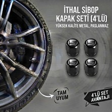 Aksefuar Lazer Seat Grubu ile Uyumlu Alüminyum Altıgen Sibop Kapak Seti (Siyah) - Ithal Sibop Kapağı (4lü Set)