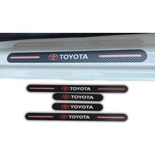 Aksefuar Lazer Toyotta Grubu ile Uyumlu Carbon Kapı Eşiği Kırılmaz (Ön Arka 4lü Set)