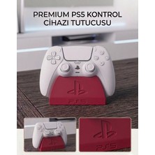 Aksefuar Lazer PS5 DualSense Premium Stand – Masaüstü Oyun Kolu Tutucu - Şık ve Minimalist Tasarım - Kırmızı
