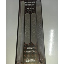 Aksefuar Lazer Tüm Araçlara Uyumlu Sport Yazılı Pleksi Kapı Eşiği (Ön Arka 4lü Set)