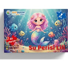 E Kids Puzzle Su Perisi Lili Puzzle 40 Parça 3+ Yaş