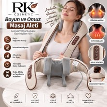 RK Cosmetics Şarjlı Masaj Aleti - Isitmalı, Ovmalı, Boyun, Sırt ve Bacak Masaj Cihazı Krem Renkli