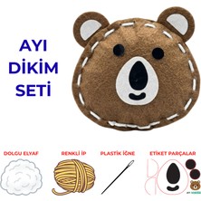 Kidose Ayı Figürlü Dikiş Seti – Çocuklar Için Eğitici Dikiş ve El Becerisi Kiti