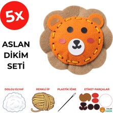 Kidose Aslan Figürlü Dikiş Seti – Çocuklar Için Eğitici Dikiş ve El Becerisi Kiti