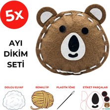Kidose Çocuklar Için Dikiş Öğrenme Kiti – Ayı Tasarımlı Eğitici Hobi Seti