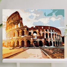 Gültekin Palmiye Hobi Sanat Sayılarla Boyama Tuval Seti Fırça Boya Dahil (Çıtalı) 40X50 cm - Roma