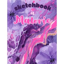 Gültekin Sketchbook À Malorie - Rose, Mauve Et Floral: 150 Pages - 8.5" x 11"