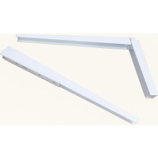 Gültekin Kırma Katlanır Masa Konsolu, 30 Cm, Dayanıklı Metal Malzeme, Duvara Monte Edilebilir, Katlanabilir Raf Ayağı, Masa Ayak Destek Aparatı, Kolay Kurulum, Çok Amaçlı Kullanım, 2'li Set (Beyaz)
