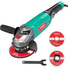 Gültekin Hychika Avuç Taşlama 1200 W, 6 Hız ile 3000-10000 Rpm, Taşlama Parlatma Için Mükemmel, 2 x 125 mm Zımpara Diski, 1 Yan Sap, 1 x Koruyucu Kapak, 1 Anahtar