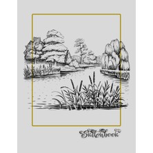 Gültekin Sketchbook: River Scene, Large 8.5" x 11", 110 Pages, Perfect For Everyone, Crayons, Pencils, Drawing And Sketching