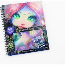 Gültekin Pop Girl Siyah Sayfa Boyama Kitabı – 60 Sayfa Spiral Defter