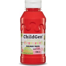 Gültekin Childgen Süper Yıkanabilir Parmak Boya 350 ml Şişe Kırmızı