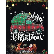 Gültekin Christmas Sketch Book: Buffalo Plaid Christmas Tree Vintage Red Truck Xmas Gift, 120 Pages Help You Design Your Ideas Size 8.5 x 11 Inches Sketchbook