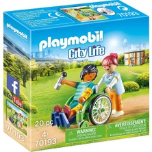Gültekin Playmobil City Life 70193 Tekerlekli Sandalyedeki Hasta, Yaşlar 4 ve Üzeri