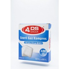 Gültekin Ds Sağlık Steril Gaz Kompres, 7.5 x 7.5 Cm, 100 Adet