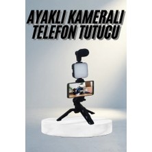 Aslanoğlu Store Kumandalı Telefon Tutucu LED Işıklı 1 Adet Vlog Seti