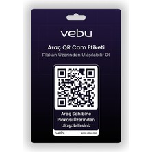 Gültekin Vebu Araç Qr Kod Cam Etiketi, Dijital Numaratör, Plaka Üzerinden Ulaşılabilir Ol