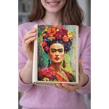 Şımartan Frida Desenli Bez Kitap Kılıfı – Baskılı Kumaş Kitap Kabı, Kitap Koruyucu