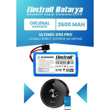 Electroll Ultenic D5S Pro Batarya (Standart Kapasite) 2600MAH Pil Robot Süpürge Bataryası