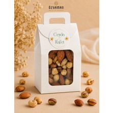 Özyaman Malatya Pazarı Duble Lüx Karışık Düğün, Kına ve Nişan Çerezi, Kişiselleştirilebilir Etiketli, Beyaz Kutulu Paket 60 gr - 100 Adet