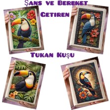 Şımartan 4'lü Şans ve Bereket Getiren Tukan Kuşu Bez Defter Kitap Koruyucu Ayraç