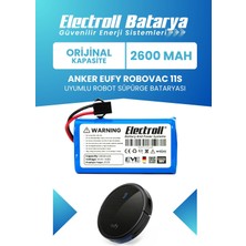 Electroll Anker Eufy Robovac 11s Batarya (Orijinal Kapasite) Naccon 14.4v 2600mah Akıllı Robot Süpürge Pili