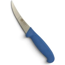 Ssaf Mavi Saplı Tavuk Açma Bıçağı 13 cm Eğri Kasap Et Sıyırma Bıçağı