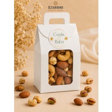 Özyaman Malatya Pazarı Lüx Karışık Düğün, Kına ve Nişan Çerezi, Kişiselleştirilebilir Etiketli, Beyaz Kutulu Paket 60 gr - 100 Adet