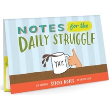 Gültekin Em & Friends Daily Struggle Yapışkan Not Paketi, 6 Yapışkan Not Pedi Seti, 6,3 x 6,3 cm ve 40 Yaprak