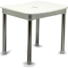 Gültekin Primanova M-KV33-01 Okaliptus Tabure, Maks. 100 kg Kapasite, 37 x 34 x 30 Cm, Beyaz
