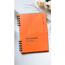 Gültekin Fark Tanıtım Spiralli 80 Yaprak Çizgili A5 Defter, Not Defteri, Okul Defteri, 4 Farklı Renk Seçeneği (04 Orange Coral)
