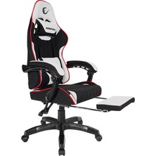 Gültekin Rampage MC-6655B Vanguard Oyuncu Koltuğu Siyah Gri, Ergonomik Gaming Chair, Ayarlanabilir Sırt ve Yükseklik, Geriye Yatabilen, Konforlu, Boyun ve Bel Destekli Yastıklar, Yüksek Kalite Kumaş