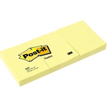 Gültekin Post-It 653 Not, Sarı, 100 Yaprak, 38X51MM - 1 Blok