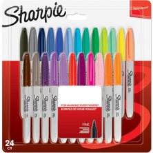 Gültekin Sharpie Fine Permanent Markör, 24'lü Karışık Paket