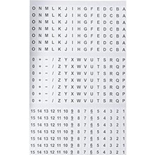 Gültekin Gardner Bender 42-028 A-Z, 0-15 ve Semboller Cep Paketi Tel Işaretleyiciler