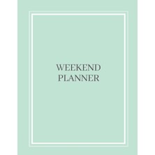 Gültekin Weekend Planner - 8.5 x 11 In, Delicate Mint And Gray Floral