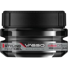 Gültekin Vasso Ekstra Güçlü Tutuşlu Saç Jölesi | Tüm Saç Tipleri | Ultra Tutuş ve Islak Görünüm | Mnemonıc Gum Therock 250 ml