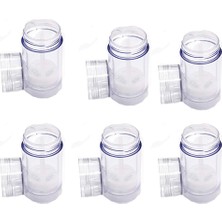Gültekin Glasstore Şeffaf Boş Plastik Yuvarlak Deodorant Konteynerler, Yuvarlak Şekilli Alt Dolum Çubuğu Deodorant Konteyner Bükümlü Çubuk Borusu (C)