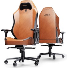 Gültekin Cybeart Apex Series Vintage Edition Pu Deri 4d Hafızalı Bel Destekli Ergonomik Oyuncu Koltuğu Kahverengi
