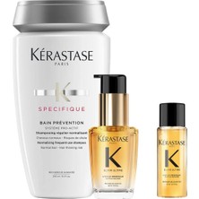 Gültekin Kerastase Elixir Ultime ve Specifique Bain Prevention Dökülme Karşıtı Saç Bakım Seti, 250 ml + 30 ml
