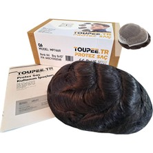 Gültekin Toupee.tr MP7469 Q6 Protez Saç, Erkekler Için Protez Saç, Toupee For Men, Doğal Dalgalı Insan Saçı, Remy SAÇ,%130 Saç Yoğunluklu, Saç Değiştirme Sistemi, Peruk, Ce Rohs (#4 Orta Kahverengi, 8X10")
