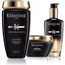 Gültekin Kerastase Chronologiste Saç Bakım Seti, Şampuan 250ML, Maske 200ML, Serum 200ML, Parfüm 120ML