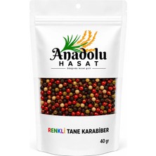 Anadolu Hasat Renkli Tane Karabiber 40 gr – Karışık Tane Biber, Gurme Baharat
