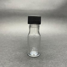 Gültekin 10 cc Pet Şişe - Siyah Kapaklı - 10 ml Plastik Şişe x 10 Adet