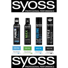 Gültekin Syoss Pure Volume Saç Köpüğü 250ML, Max Hold Köpük 250ML, Volume Lift Sprey 400ML, Style Plex Sprey 400ML, Set