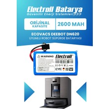 Electroll Ecovacs Deebot Dn620 Uyumlu Batarya (Orijinal Kapasite) 2600mah Pil Robot Süpürge Batarya Değişimi