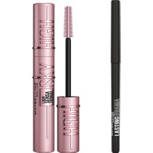 Gültekin Maybelline New York Lasting Drama Automatic Liner Göz Kalemi- Midnight Black & Lash Sensational Sky High Maskara Makyaj Seti