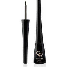 Gültekin Golden Rose Dipliner - Black - Kolay Uygulanan Derin Siyah Likit Dipliner Eyeliner