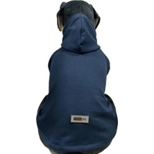 Gültekin Monopetz Kapişonlu Sweatshirt Köpek ve Kedi Kıyafeti - Düz Lacivert Xl Beden