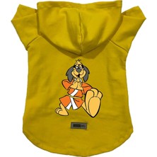Gültekin Kapişonlu Polar Sweatshirt Köpek ve Kedi Kıyafeti & Elbisesi Sarı Hong Kong M